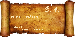 Bugyi Amália névjegykártya